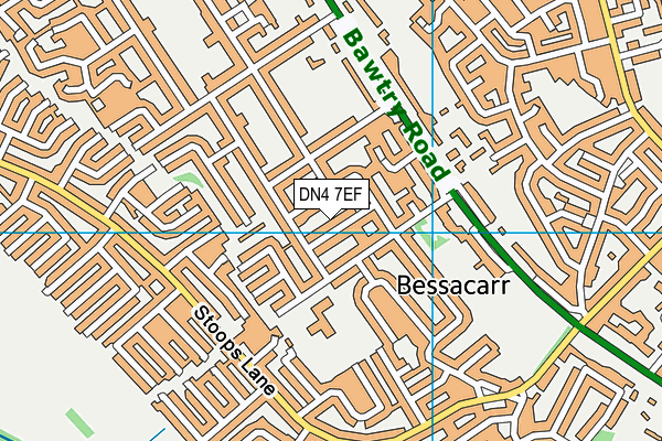 DN4 7EF map - OS VectorMap District (Ordnance Survey)