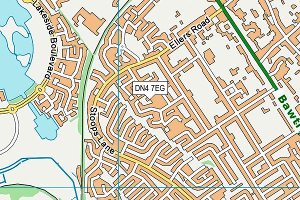 DN4 7EG map - OS VectorMap District (Ordnance Survey)