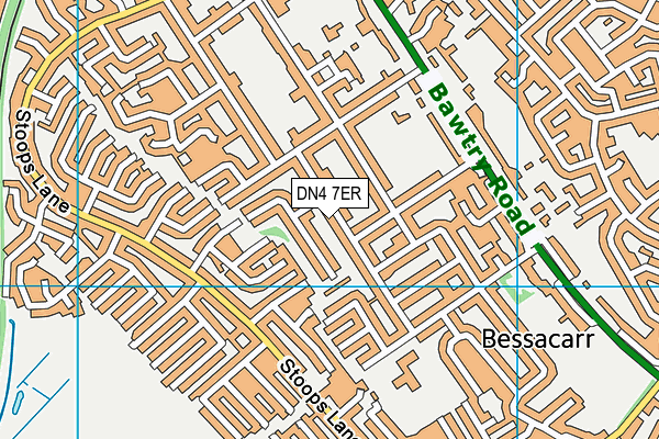 DN4 7ER map - OS VectorMap District (Ordnance Survey)