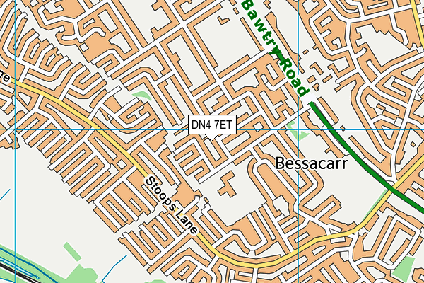 DN4 7ET map - OS VectorMap District (Ordnance Survey)