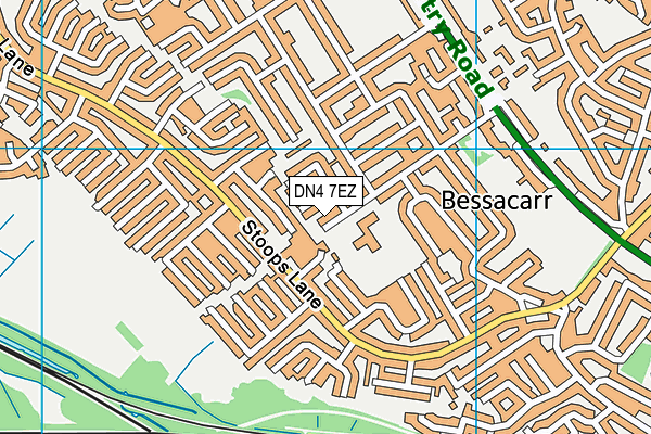 DN4 7EZ map - OS VectorMap District (Ordnance Survey)