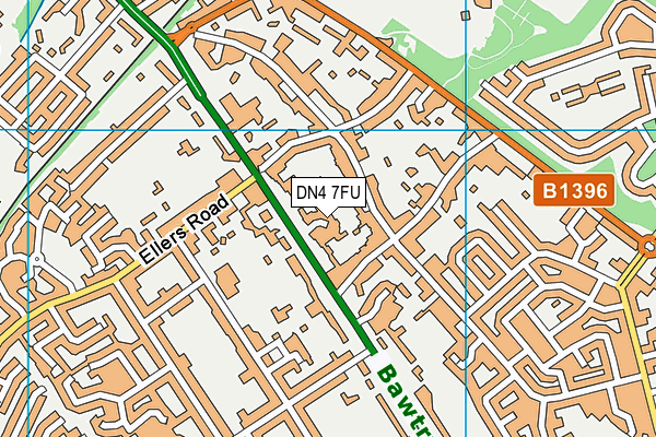 DN4 7FU map - OS VectorMap District (Ordnance Survey)