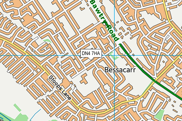 DN4 7HA map - OS VectorMap District (Ordnance Survey)