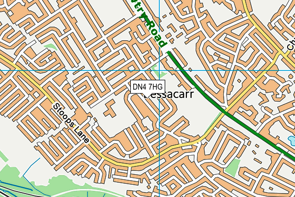DN4 7HG map - OS VectorMap District (Ordnance Survey)