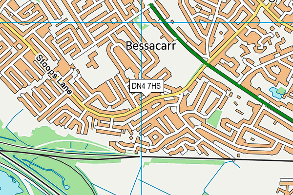 DN4 7HS map - OS VectorMap District (Ordnance Survey)