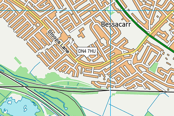 DN4 7HU map - OS VectorMap District (Ordnance Survey)