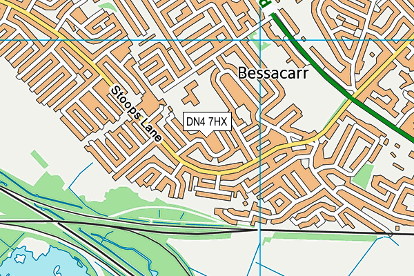 DN4 7HX map - OS VectorMap District (Ordnance Survey)