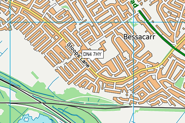 DN4 7HY map - OS VectorMap District (Ordnance Survey)