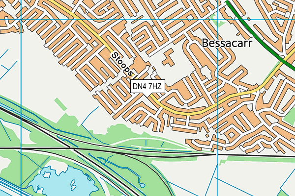 DN4 7HZ map - OS VectorMap District (Ordnance Survey)