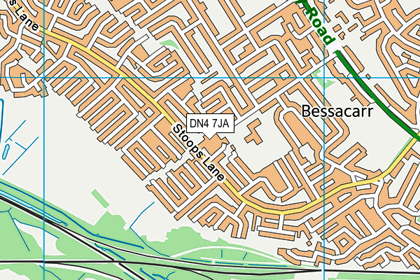 DN4 7JA map - OS VectorMap District (Ordnance Survey)