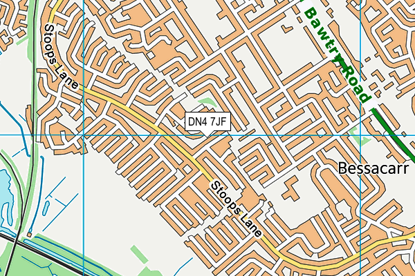 DN4 7JF map - OS VectorMap District (Ordnance Survey)