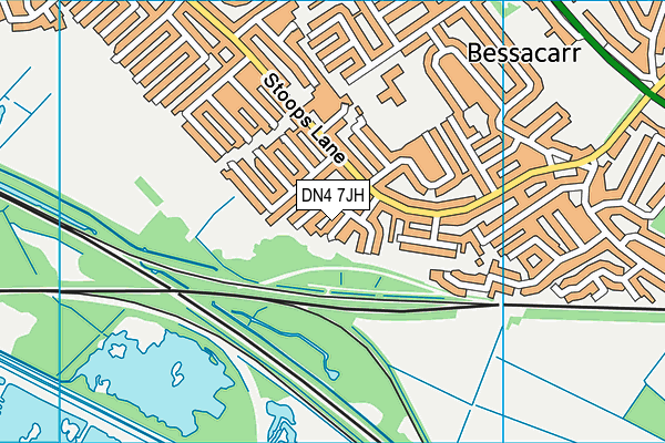 DN4 7JH map - OS VectorMap District (Ordnance Survey)