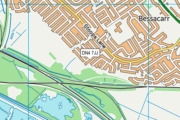 DN4 7JJ map - OS VectorMap District (Ordnance Survey)