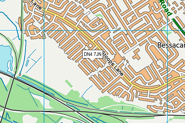 DN4 7JN map - OS VectorMap District (Ordnance Survey)