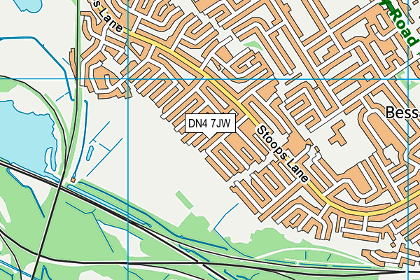 DN4 7JW map - OS VectorMap District (Ordnance Survey)