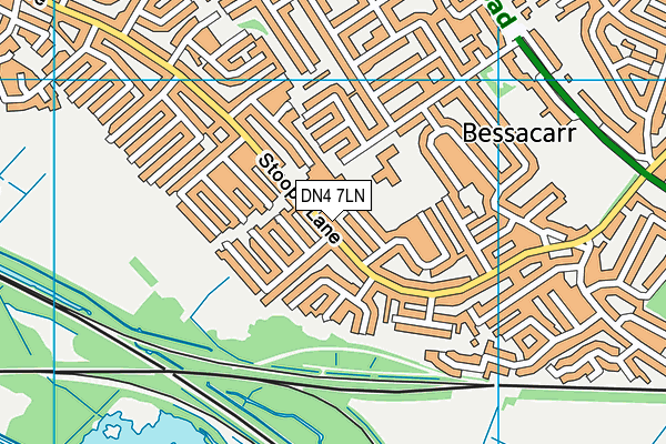 DN4 7LN map - OS VectorMap District (Ordnance Survey)