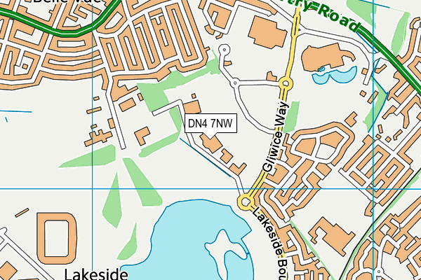 DN4 7NW map - OS VectorMap District (Ordnance Survey)