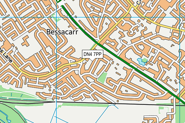 DN4 7PP map - OS VectorMap District (Ordnance Survey)
