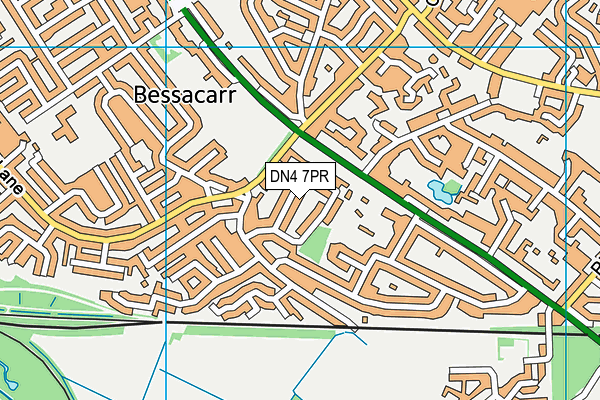 DN4 7PR map - OS VectorMap District (Ordnance Survey)
