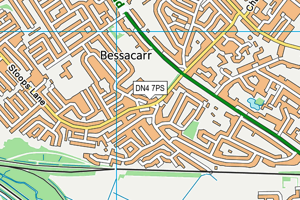 DN4 7PS map - OS VectorMap District (Ordnance Survey)