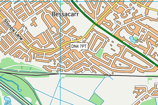 DN4 7PT map - OS VectorMap District (Ordnance Survey)