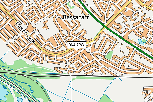 DN4 7PW map - OS VectorMap District (Ordnance Survey)