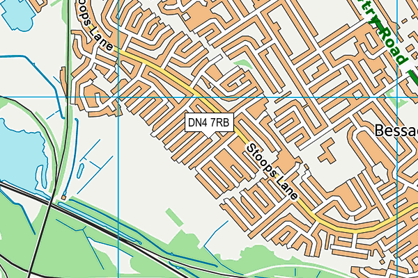 DN4 7RB map - OS VectorMap District (Ordnance Survey)
