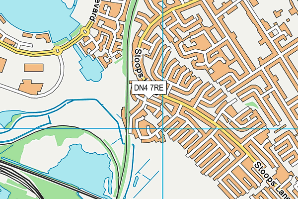 DN4 7RE map - OS VectorMap District (Ordnance Survey)