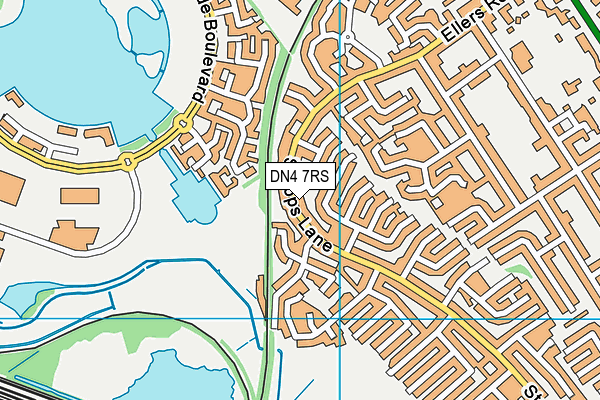 DN4 7RS map - OS VectorMap District (Ordnance Survey)