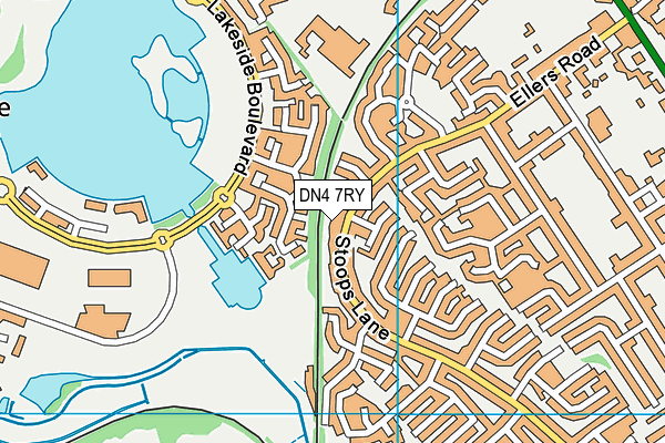 DN4 7RY map - OS VectorMap District (Ordnance Survey)