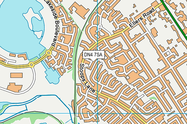 DN4 7SA map - OS VectorMap District (Ordnance Survey)