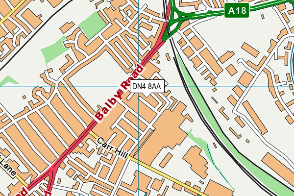 DN4 8AA map - OS VectorMap District (Ordnance Survey)