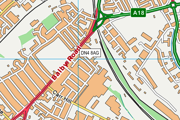 DN4 8AG map - OS VectorMap District (Ordnance Survey)