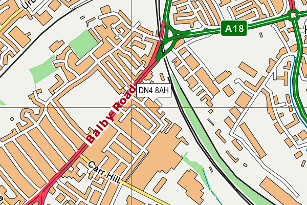 DN4 8AH map - OS VectorMap District (Ordnance Survey)