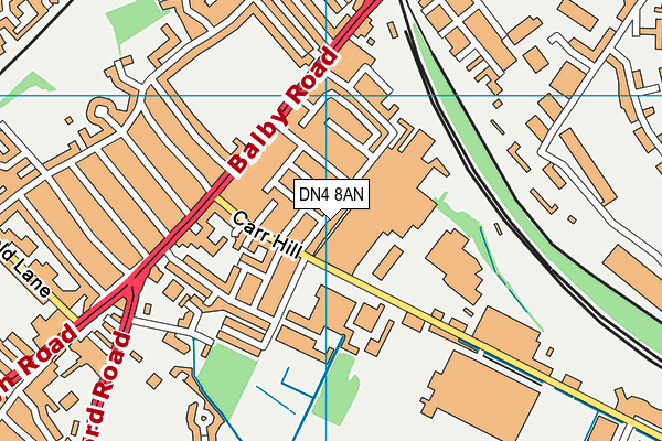 DN4 8AN map - OS VectorMap District (Ordnance Survey)