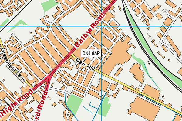 DN4 8AP map - OS VectorMap District (Ordnance Survey)