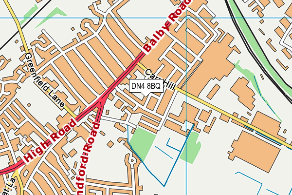 DN4 8BQ map - OS VectorMap District (Ordnance Survey)