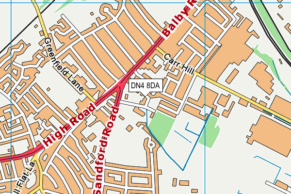 Fitness Village Balby map (DN4 8DA) - OS VectorMap District (Ordnance Survey)