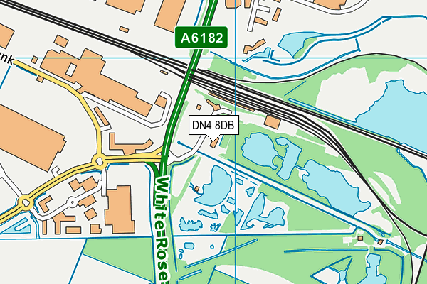 DN4 8DB map - OS VectorMap District (Ordnance Survey)