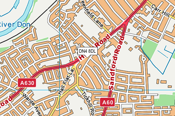 DN4 8DL map - OS VectorMap District (Ordnance Survey)