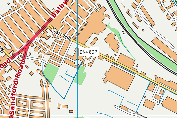 DN4 8DP map - OS VectorMap District (Ordnance Survey)