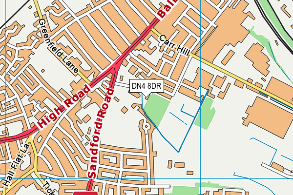 DN4 8DR map - OS VectorMap District (Ordnance Survey)