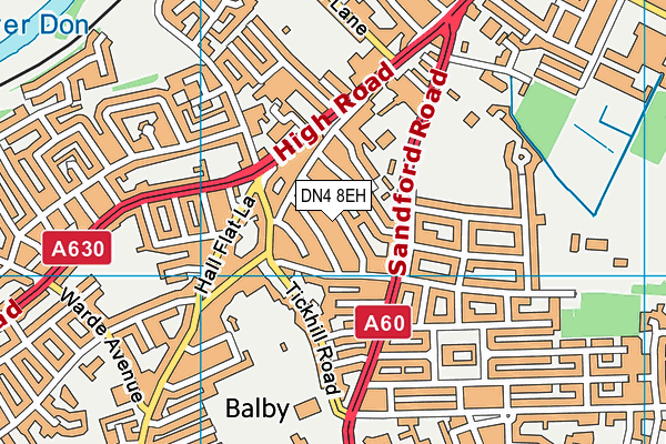 DN4 8EH map - OS VectorMap District (Ordnance Survey)