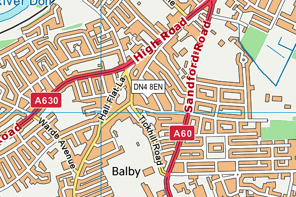 DN4 8EN map - OS VectorMap District (Ordnance Survey)