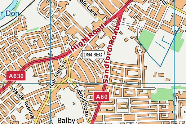 DN4 8EQ map - OS VectorMap District (Ordnance Survey)