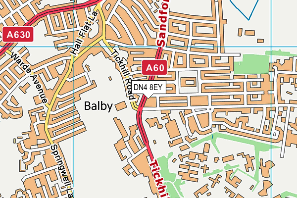 DN4 8EY map - OS VectorMap District (Ordnance Survey)