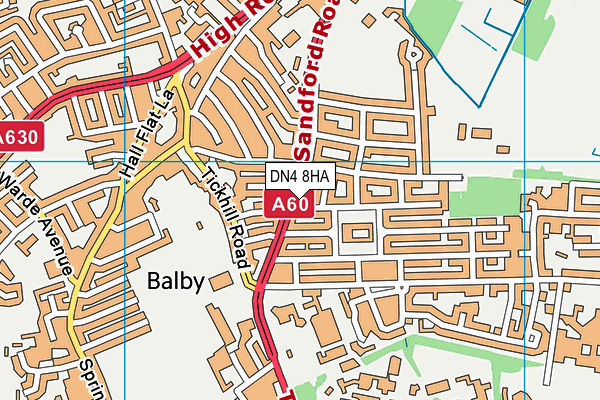 DN4 8HA map - OS VectorMap District (Ordnance Survey)