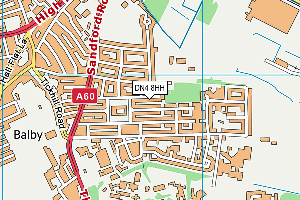 DN4 8HH map - OS VectorMap District (Ordnance Survey)