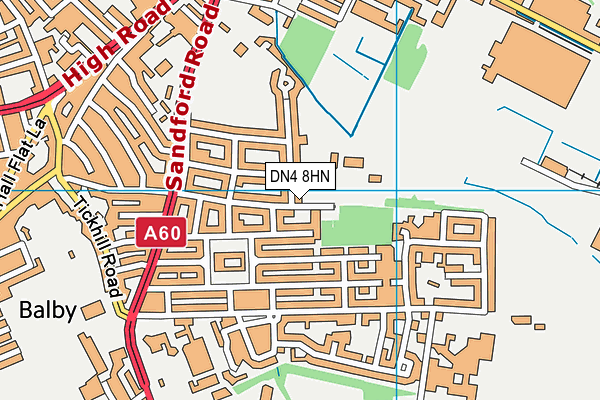 DN4 8HN map - OS VectorMap District (Ordnance Survey)