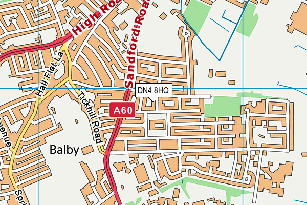 DN4 8HQ map - OS VectorMap District (Ordnance Survey)